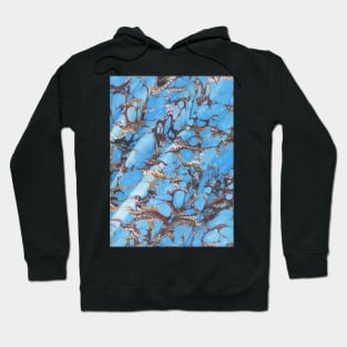 Blue Marbled Paper Hoodie